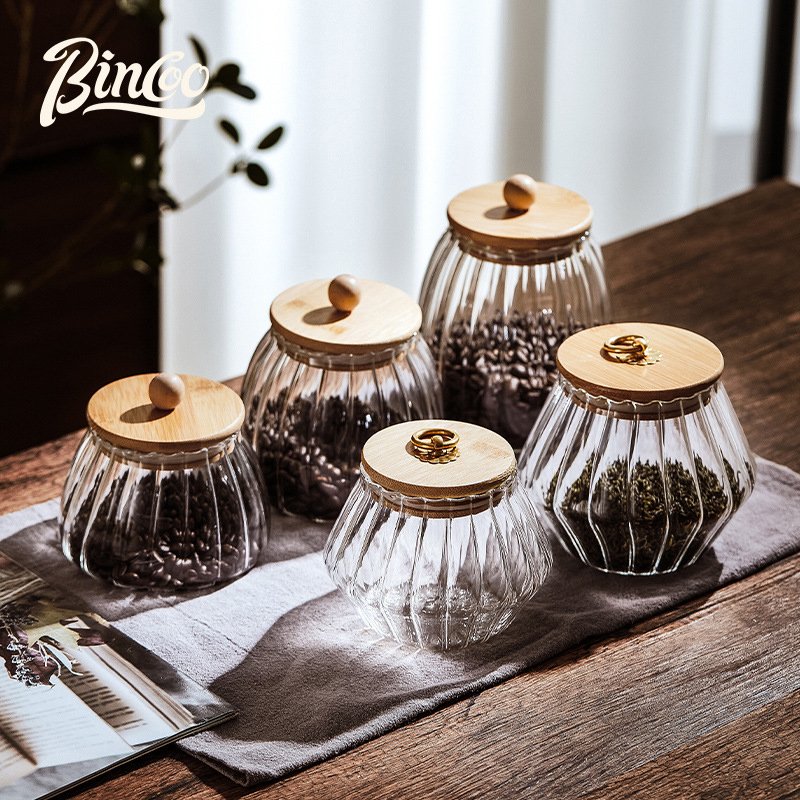 Professional manufacture cheap kitchen small storage containers glass spice food storage jars set airtight canister