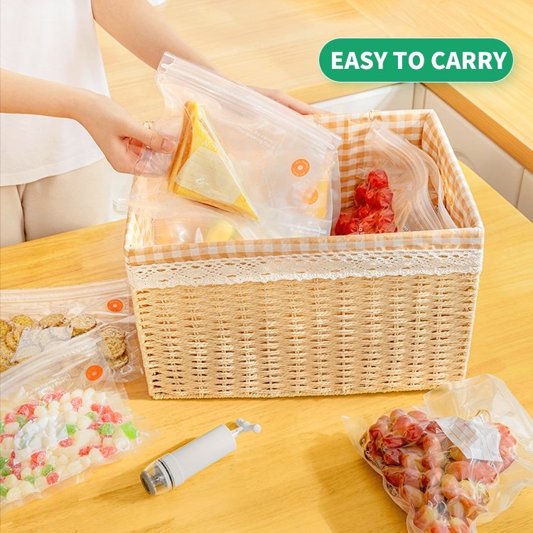 TAILI Food Grade Storage Saver Bag Preservation Vacuum Food Seal Bags With Pump Reusable Vacuum Food Bags