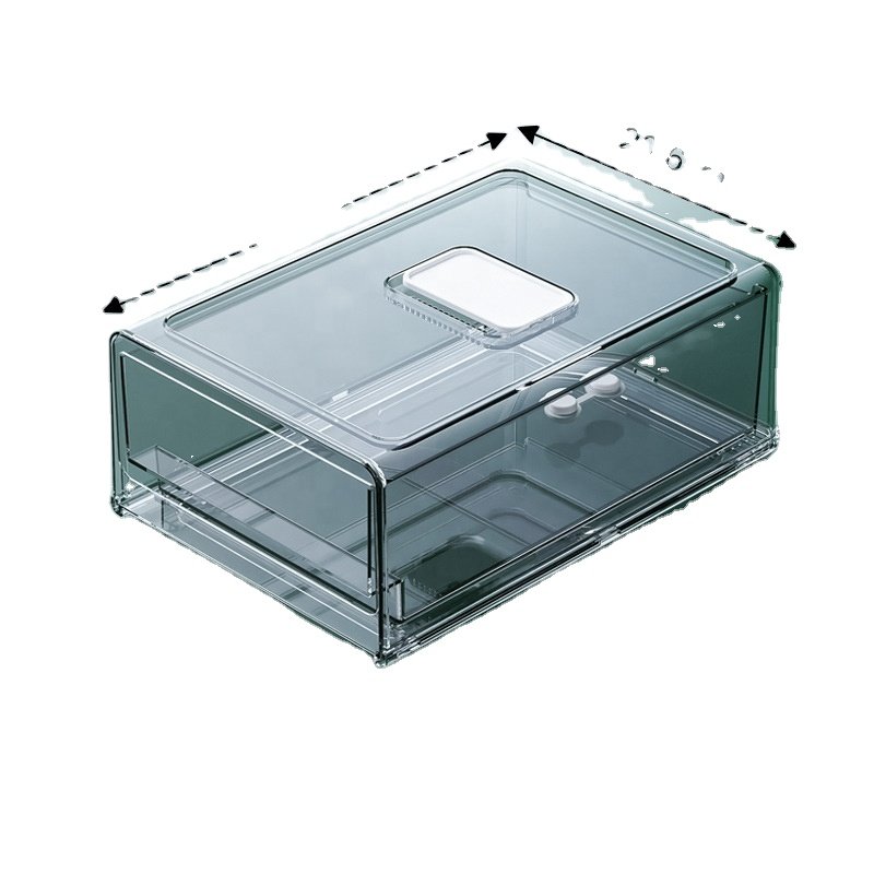 Transparent Acrylic Refrigerator Food Storage Box Compartment Fridge Fruit Vegetable Drawer Storage Bin Pantry Freezer Container