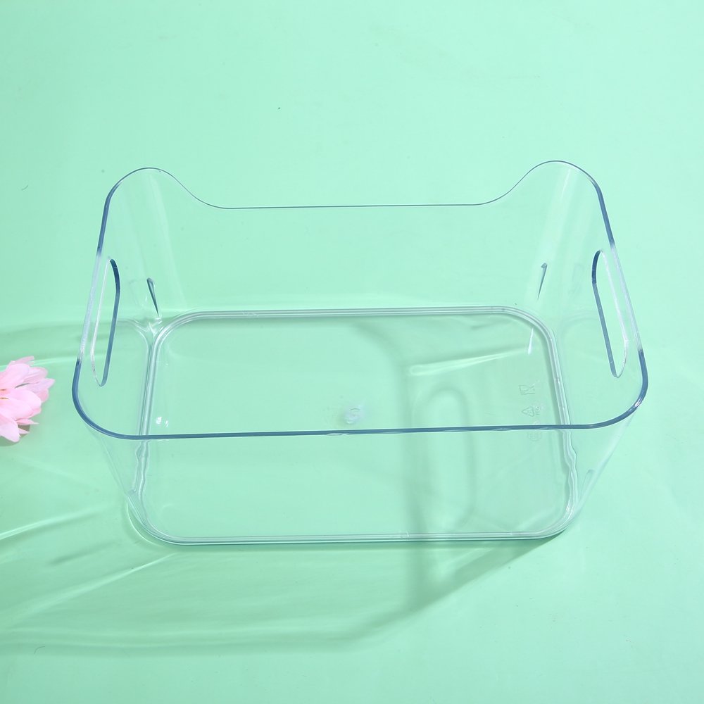 Household Plastic Desktop Storage Box Clear PET snacks makeup Storage Bin