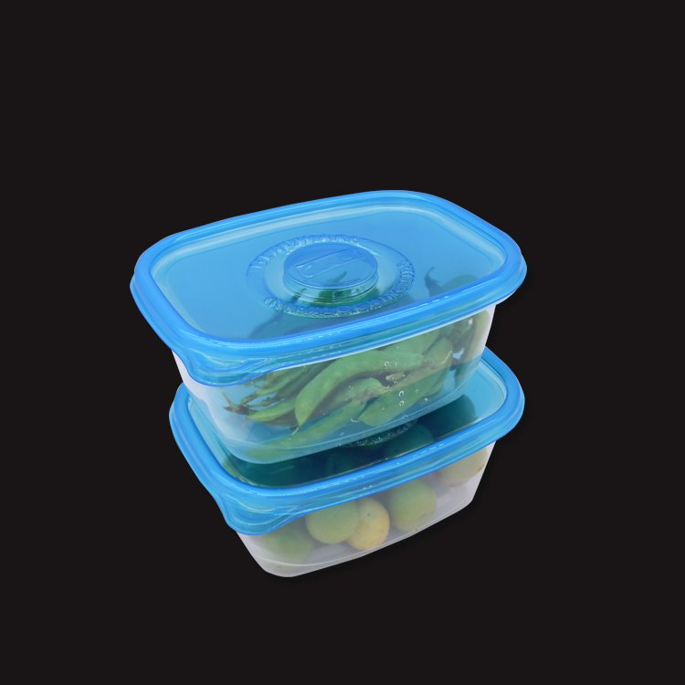 Sulide hot selling Kitchen Fridge 64oz Refrigerator Organizer Bins Fruits Vegetables Plastic Crisper With Lids