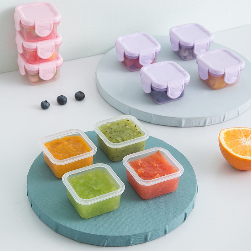 60ml Mini Auxiliary Food Fresh Keeping Box BPA Free Baby Fruit Special Plastic Lunch Box Food Storage Box
