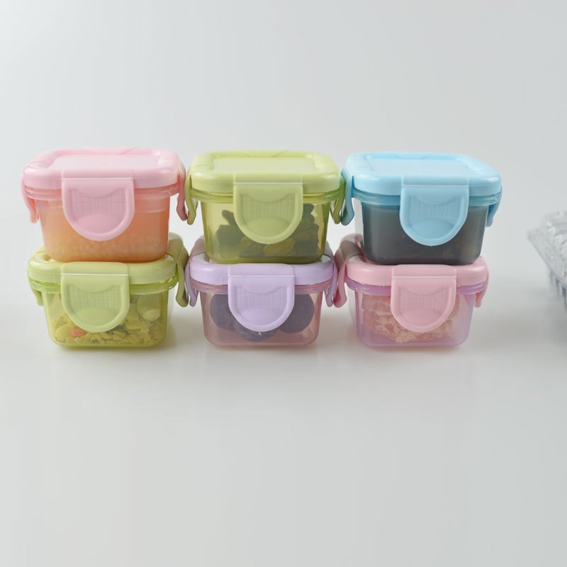 60ml Mini Auxiliary Food Fresh Keeping Box BPA Free Baby Fruit Special Plastic Lunch Box Food Storage Box