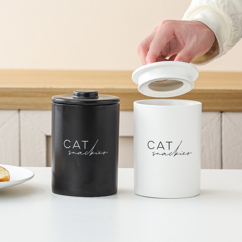 New arrival kitchenware custom decal ceramic food storage jar with lid tea coffee sugar canister set