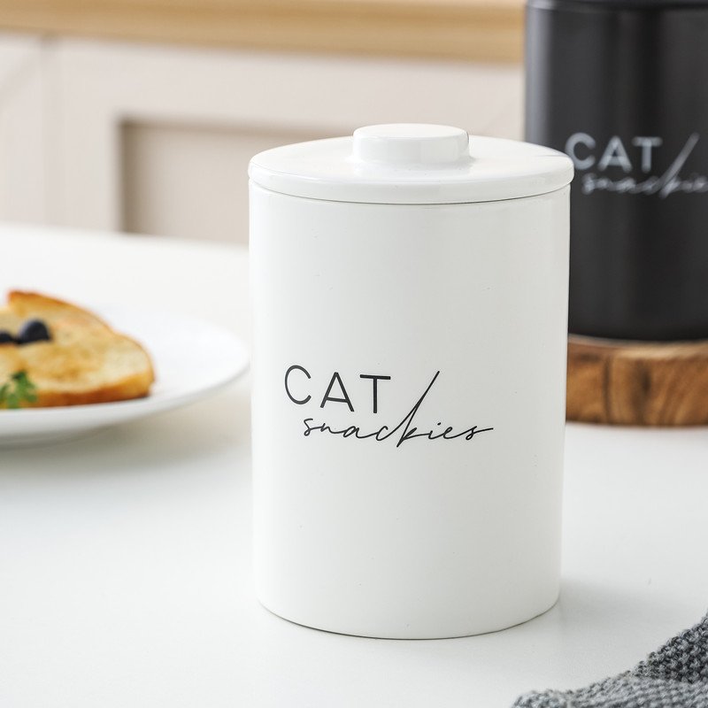 New arrival kitchenware custom decal ceramic food storage jar with lid tea coffee sugar canister set