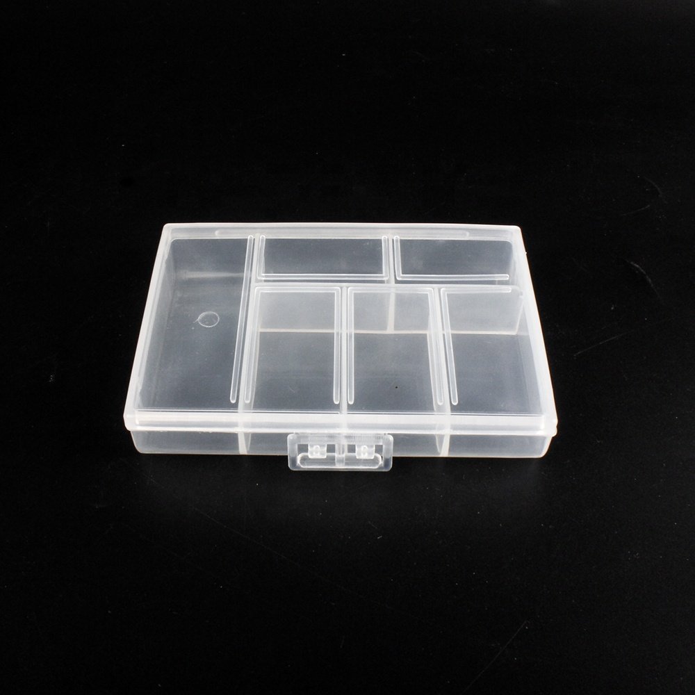 21981 Mini Craft Organizer Plastic Bead Jewelry Storage box with 5 rectangular space