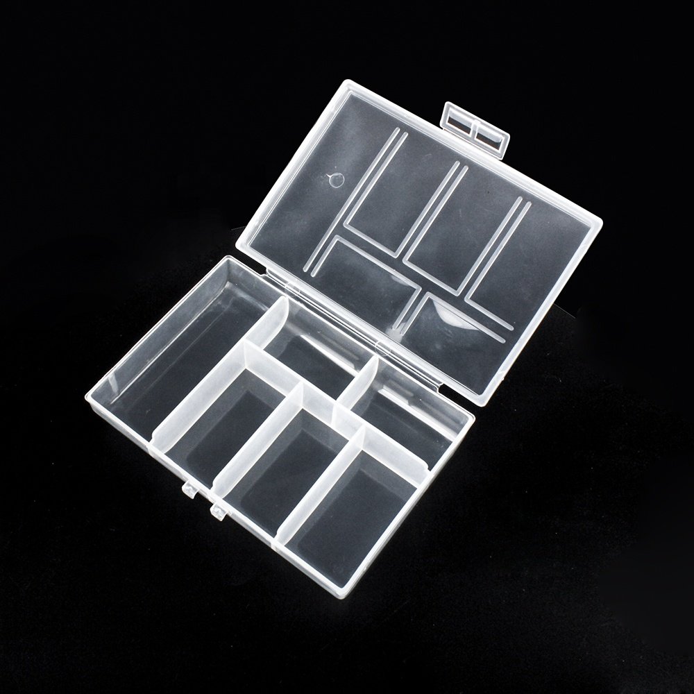 21981 Mini Craft Organizer Plastic Bead Jewelry Storage box with 5 rectangular space