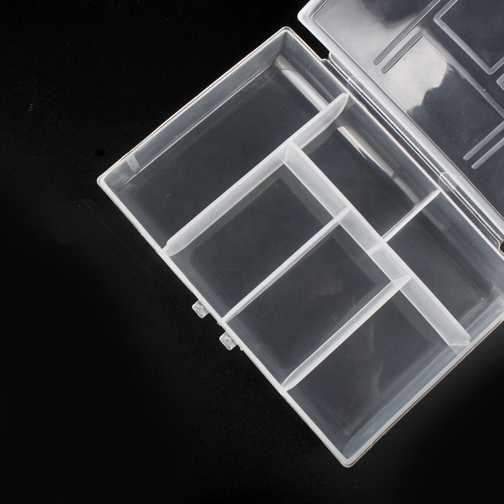 21981 Mini Craft Organizer Plastic Bead Jewelry Storage box with 5 rectangular space