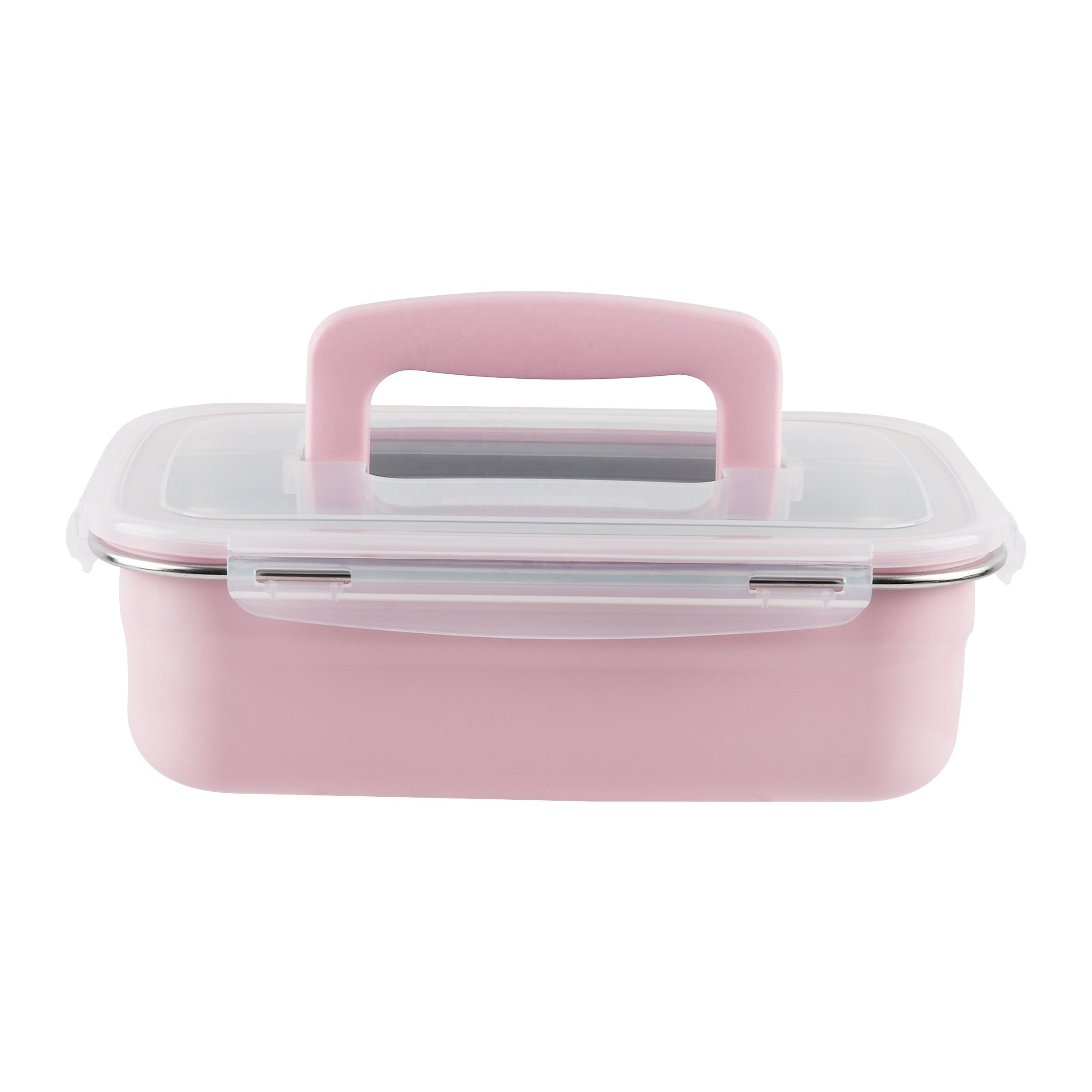 Stainless Steel Insulated Food Storage Container with Two Handles for Kitchen Use Catering Hot Boxes Food Pan Carrier