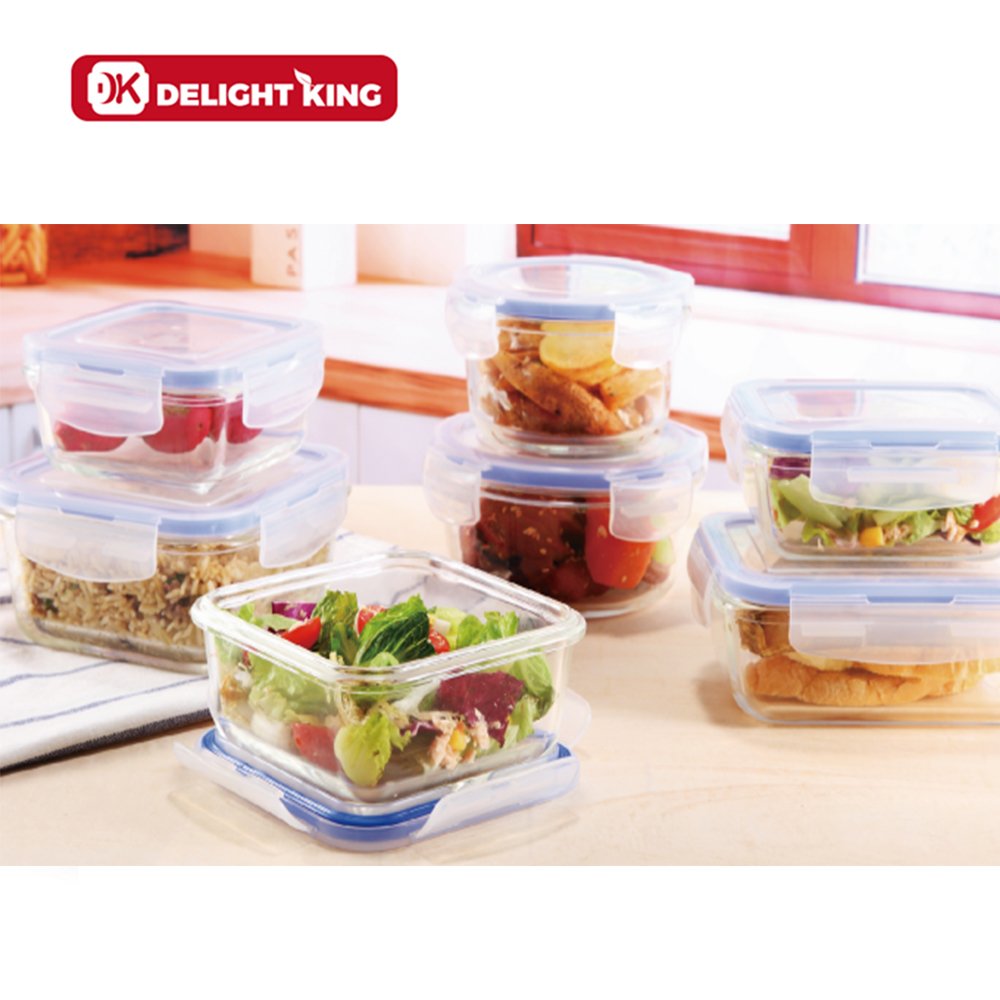 Customized airtight glass bento boxes set high quality back to school glass food container oven safe