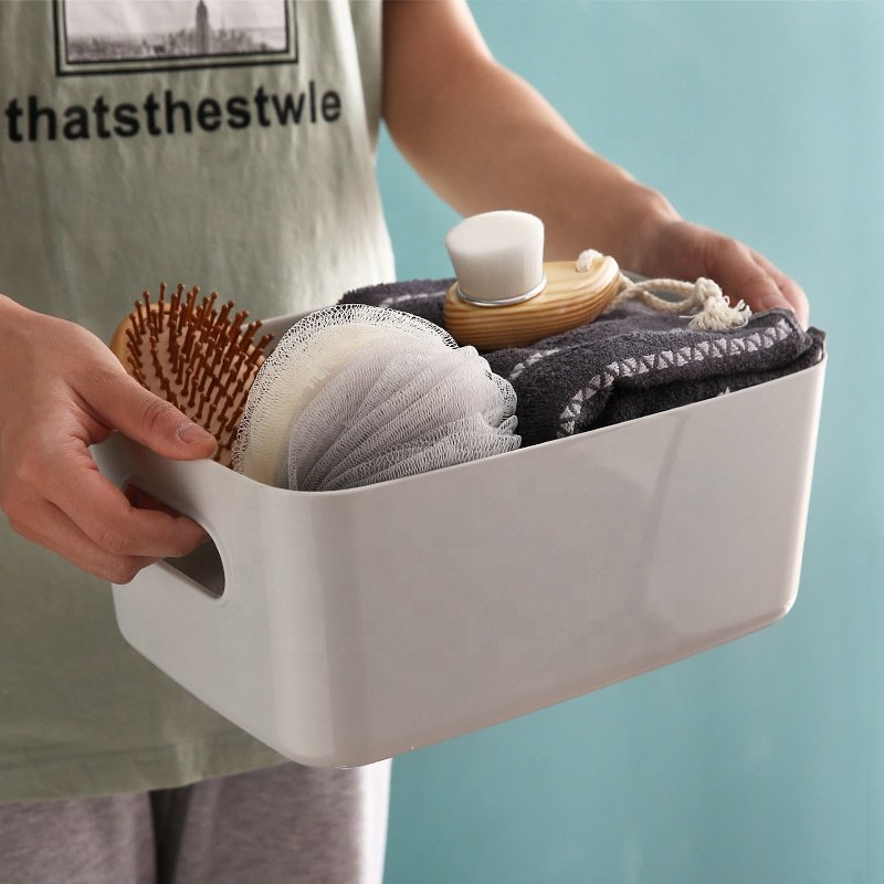 Simple Desktop Cosmetic Storage Box Multi-functional Plastic Sundries Storage Box