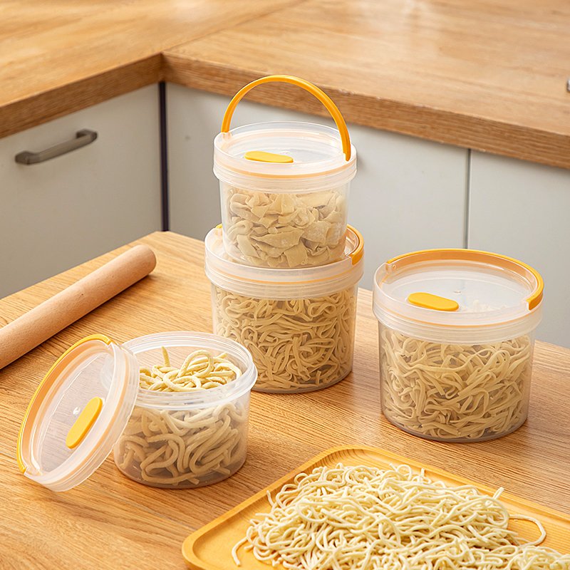 Multi Size Sealed Wet Noodle Storage Box Food Storage Container Quantitative Storage with Handle