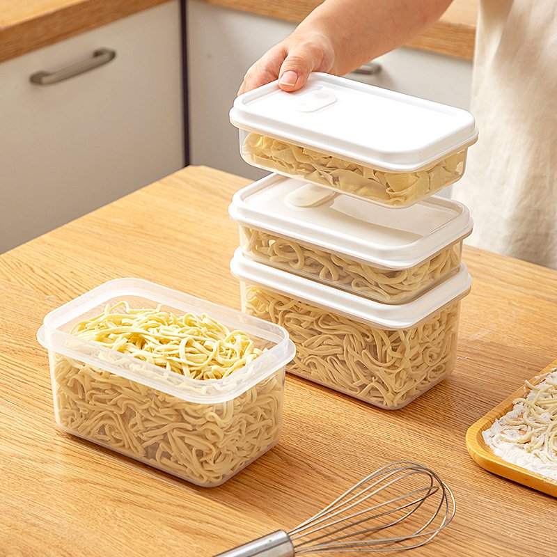 Multi Size Sealed Wet Noodle Storage Box Food Storage Container Quantitative Storage with Handle