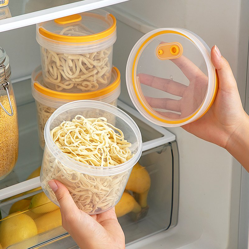 Multi Size Sealed Wet Noodle Storage Box Food Storage Container Quantitative Storage with Handle