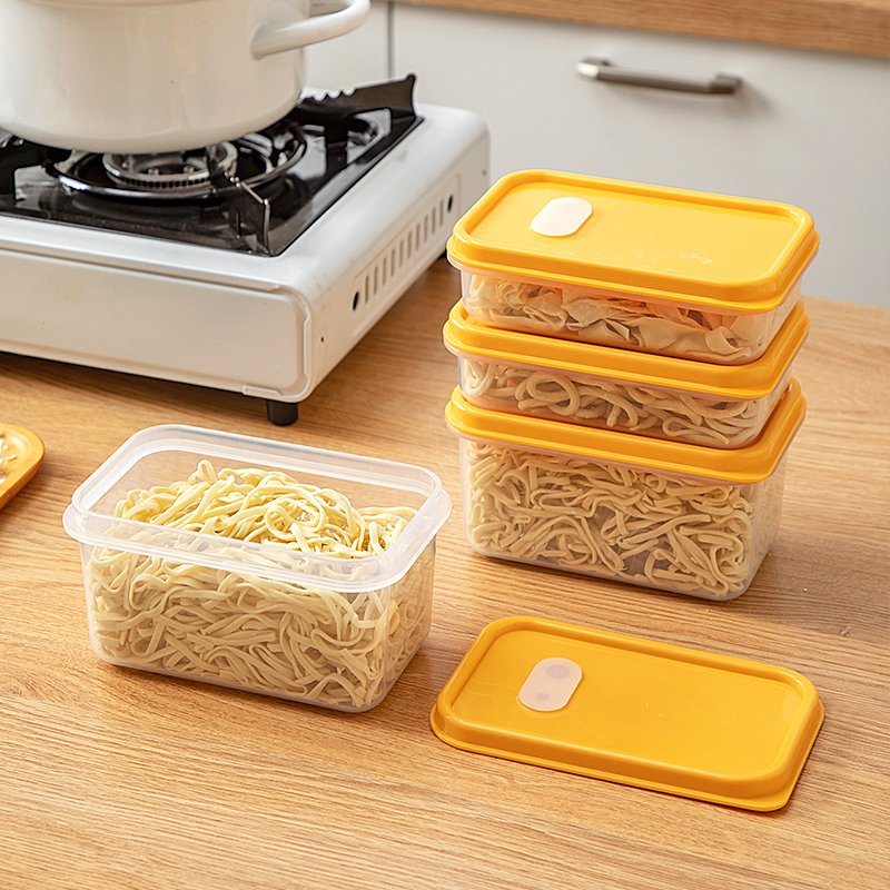 Multi Size Sealed Wet Noodle Storage Box Food Storage Container Quantitative Storage with Handle