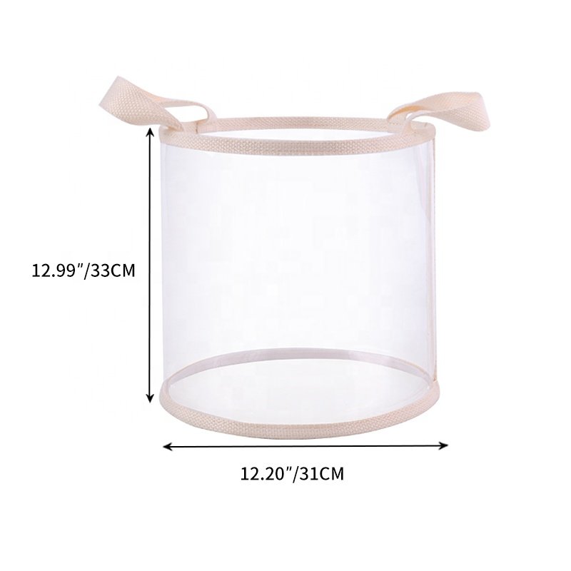 Simple Korean Style Transparent Toy Storage Bucket Safe Material Food Storage Basket