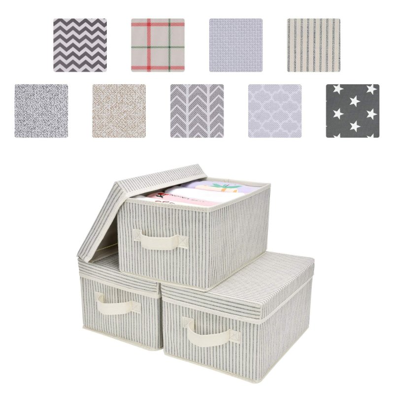 High Quality Household Items Foldable Storage Boxes Organizer Containers Baskets Cube with Cover for Home Bedroom Closet Office