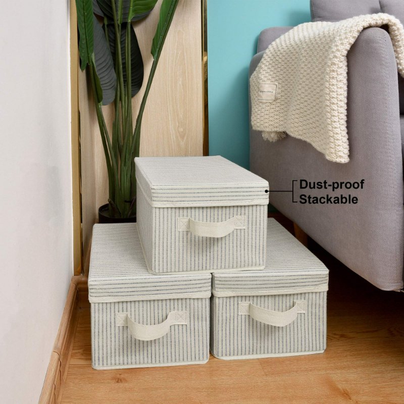 High Quality Household Items Foldable Storage Boxes Organizer Containers Baskets Cube with Cover for Home Bedroom Closet Office
