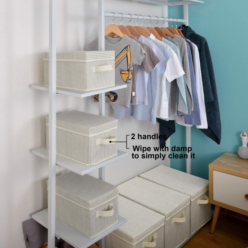 High Quality Household Items Foldable Storage Boxes Organizer Containers Baskets Cube with Cover for Home Bedroom Closet Office