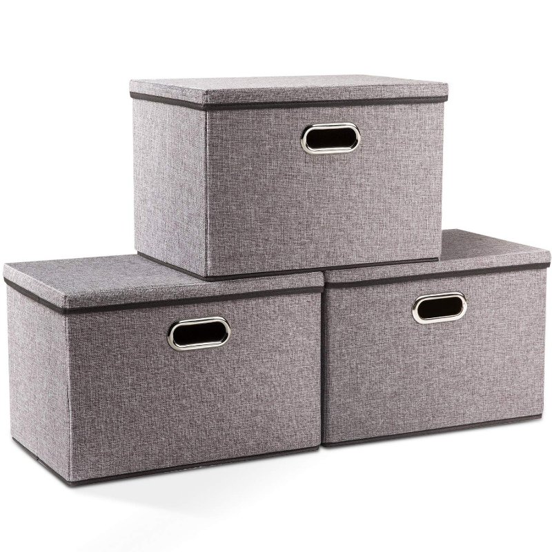 High Quality Household Items Foldable Storage Boxes Organizer Containers Baskets Cube with Cover for Home Bedroom Closet Office
