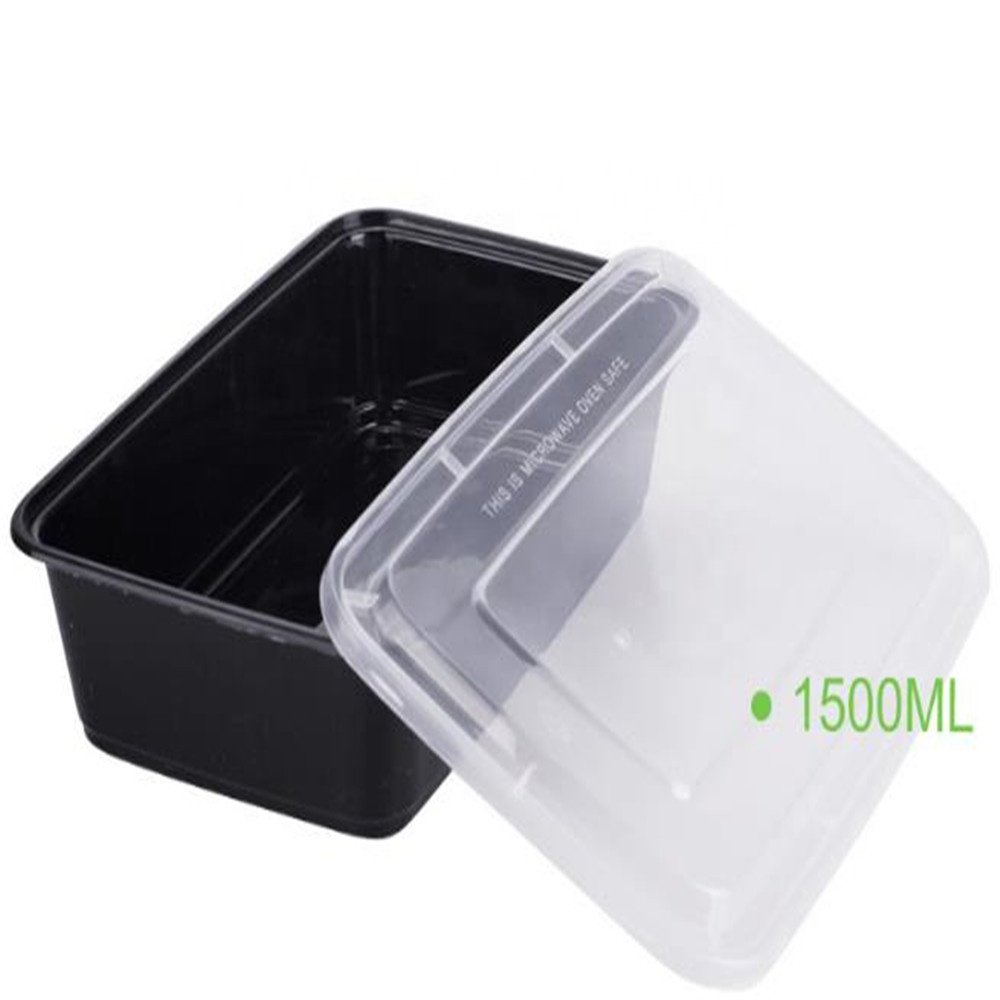 Restaurant To Go Food Box 1500ML/52OZ Rectangular Plastic Disposable Food Takeaway Container