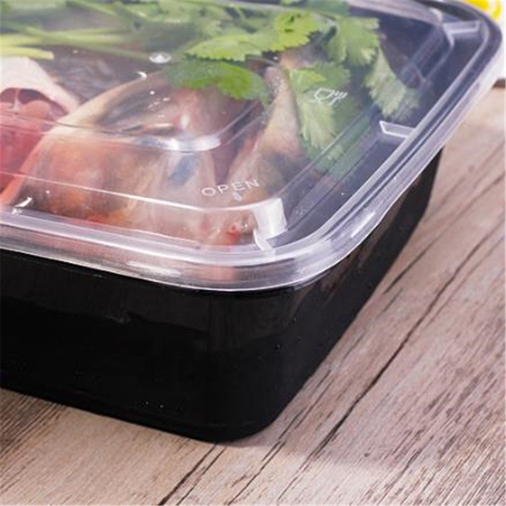 Restaurant To Go Food Box 1500ML/52OZ Rectangular Plastic Disposable Food Takeaway Container