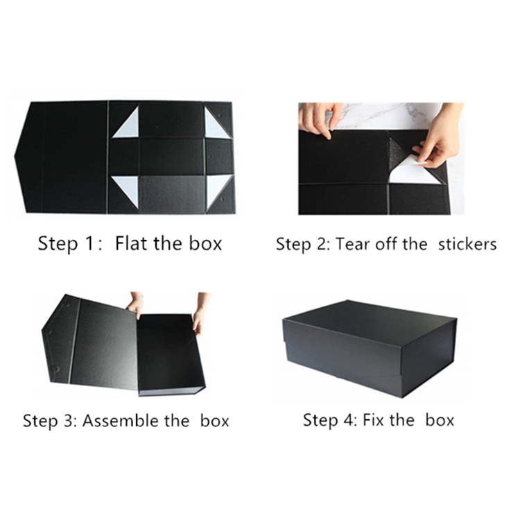 High Quality Eco-Friendly Hard Paper Durable Custom Storage Box Magnetic Gift Box paper gift boxes for storage