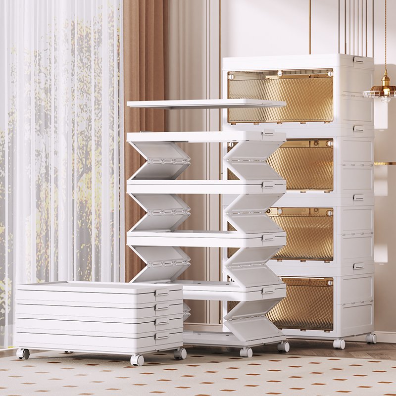 Wannuo plastic drawer storage cabinets Household items storage box with folding feature for toy storage