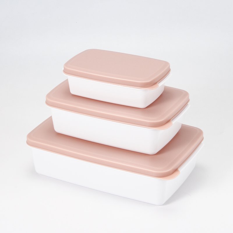 Plastic PP 3 Pcs Shatter Proof Fresh Tritan Food Storage Containers BPA Free Kitchen Plastic Storage Box