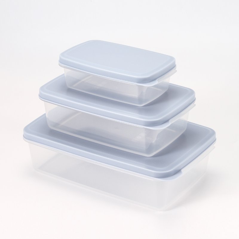 Plastic PP 3 Pcs Shatter Proof Fresh Tritan Food Storage Containers BPA Free Kitchen Plastic Storage Box