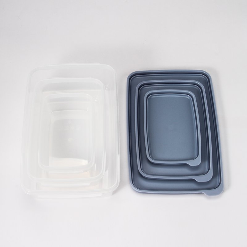 Plastic PP 3 Pcs Shatter Proof Fresh Tritan Food Storage Containers BPA Free Kitchen Plastic Storage Box