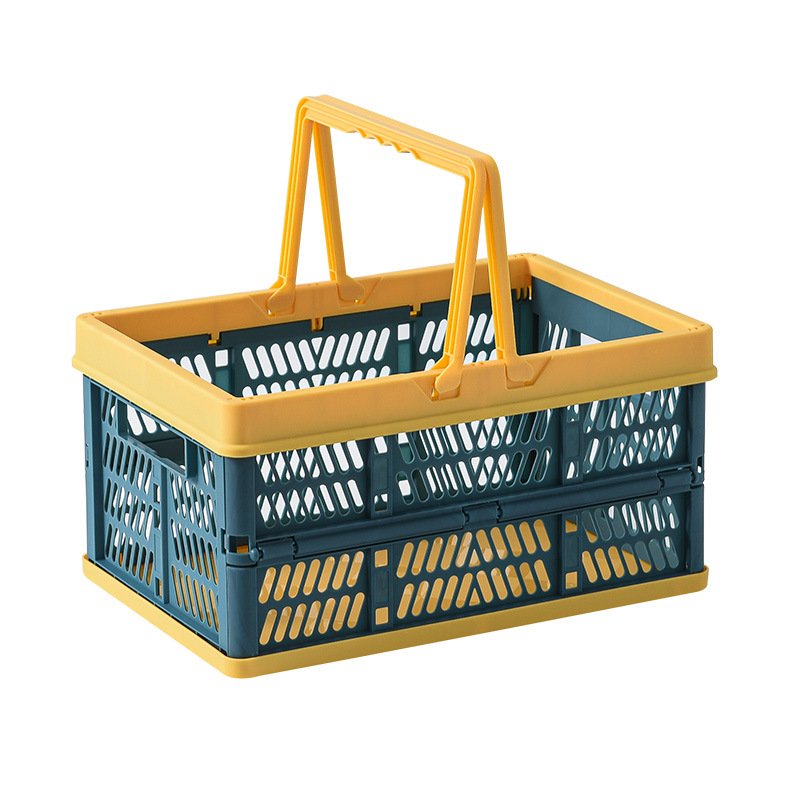 Supermarket shopping basket, environmentally friendly, foldable, portable, hollowed out, breathable, convenient and fashionable