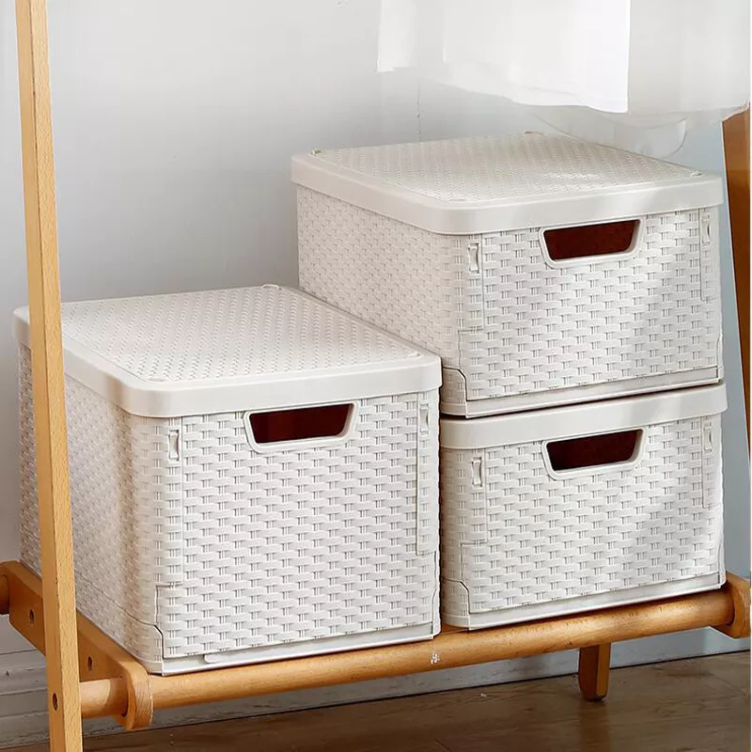 Collapsible storage box moisture-proof, dustproof and waterproof plastic bookcase student family wardrobe clothing storage box