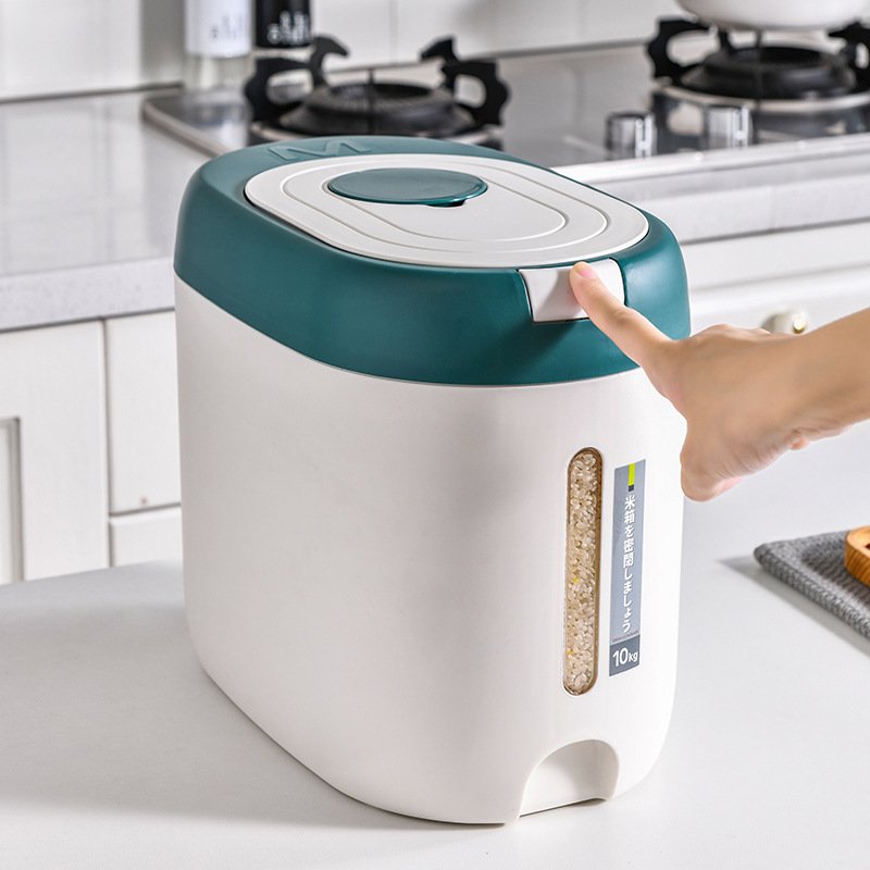 Wholesale 10KG Kitchen Plastic storage container Moisture-Proof Insect-Proof Airtight Rice Bin Food Storage Container