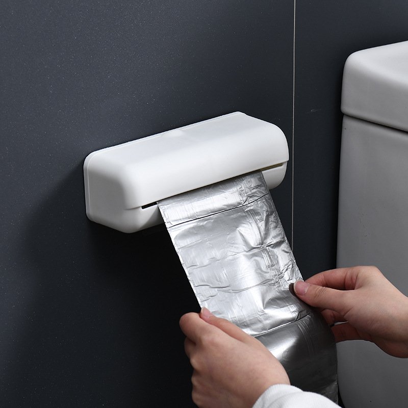 Trash Bags Storage Box Garbage Bag Dispenser for Kitchen Bathroom Wall Mounted Grocery Bag Holder Container Kitchen Plastic