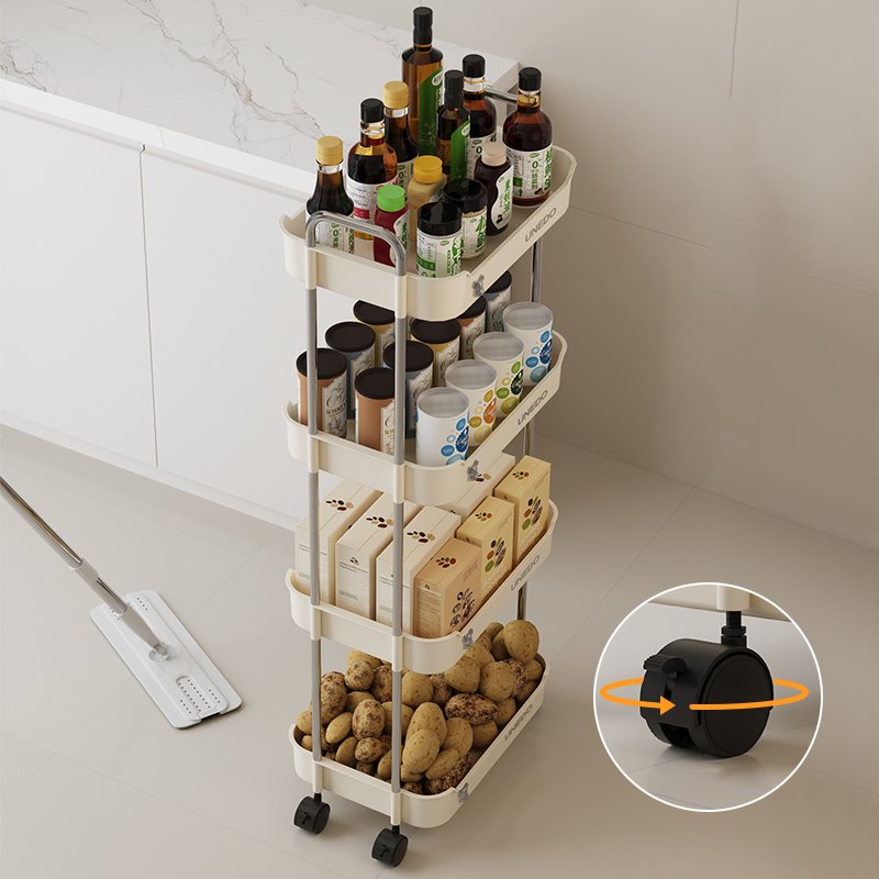 Wannuo Kitchen shelf cart Multi-layer space large capacity Multi-functional removable food storage rack with wheels
