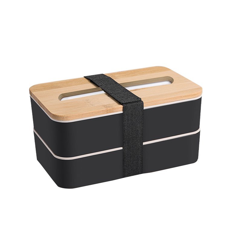Food Container Food Storage Box Japanese Bento Lunch Box with Bamboo Lid Customized logo