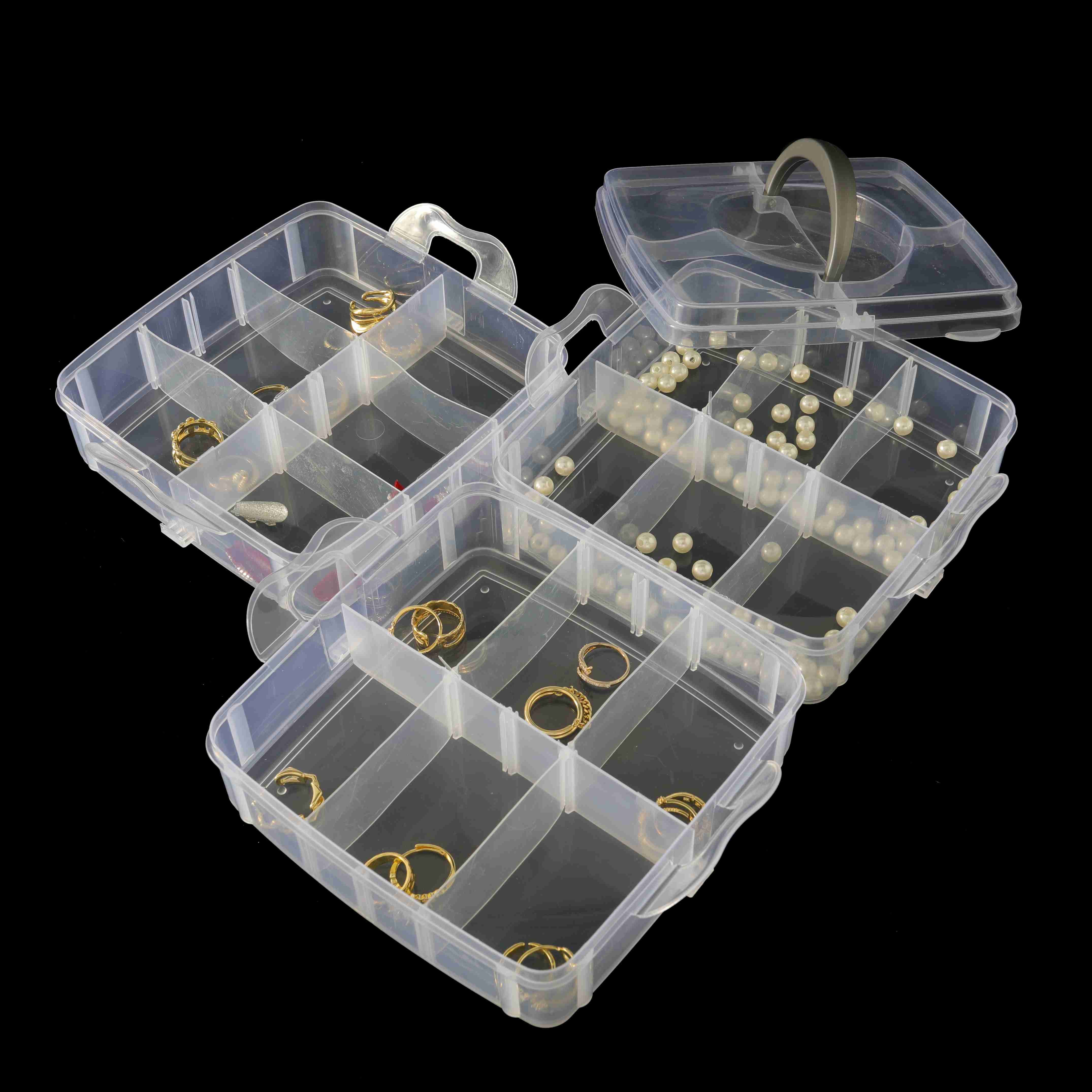 Versatile Miscellaneous Item jewelry makeup Organizer Storage tools Box Necklace Ring Earring Clear Small Parts