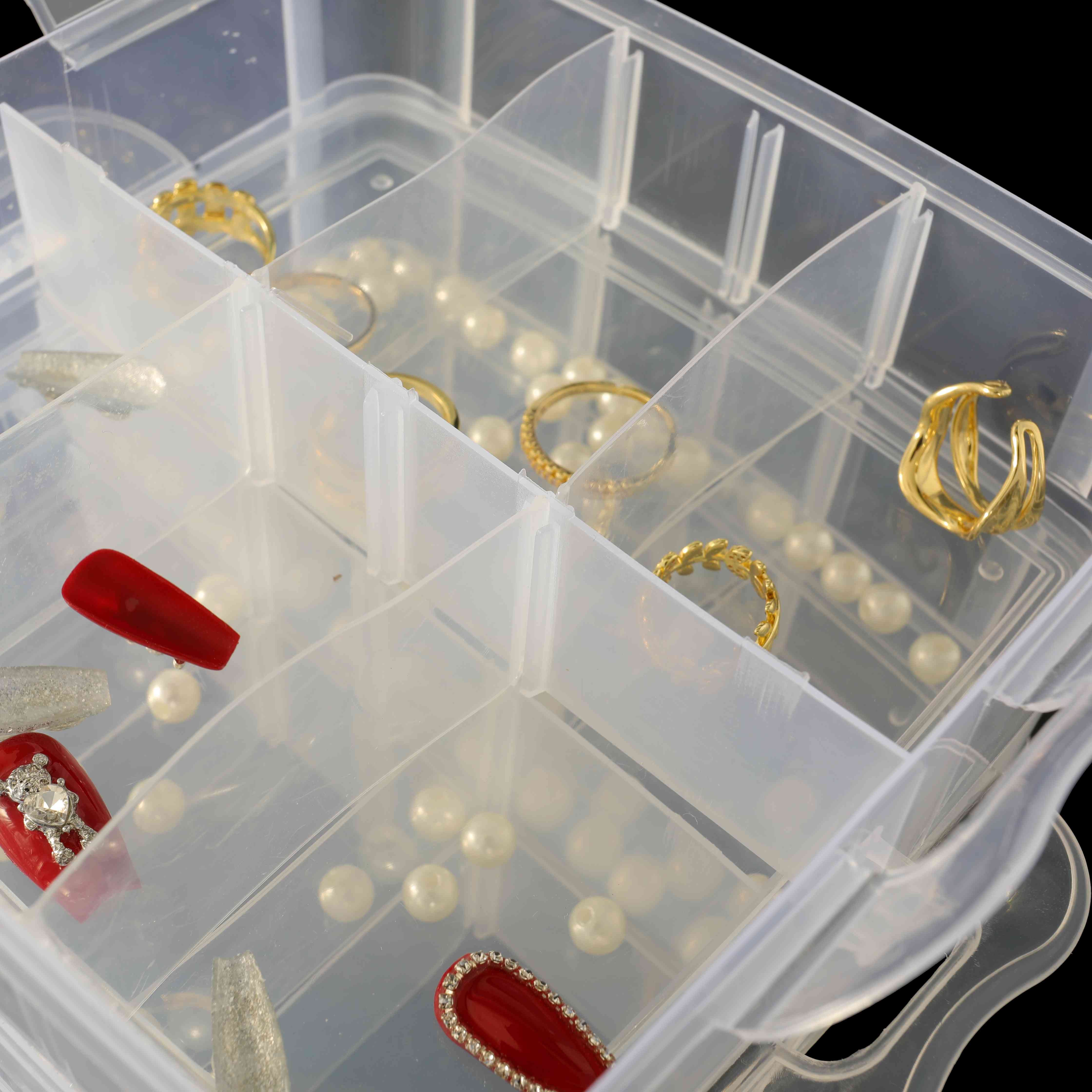 Versatile Miscellaneous Item jewelry makeup Organizer Storage tools Box Necklace Ring Earring Clear Small Parts