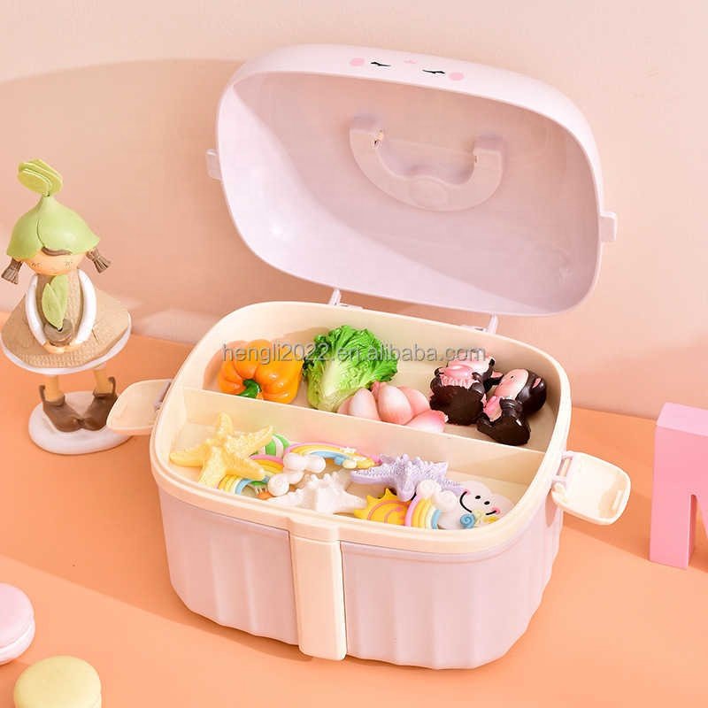 Household With Lid Storage Box Stacked Dustproof Portable Storage Box Storage Box Toys Clothes Cosmetics