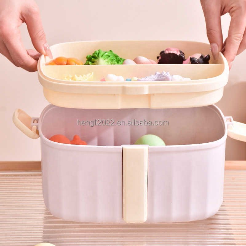 Household With Lid Storage Box Stacked Dustproof Portable Storage Box Storage Box Toys Clothes Cosmetics