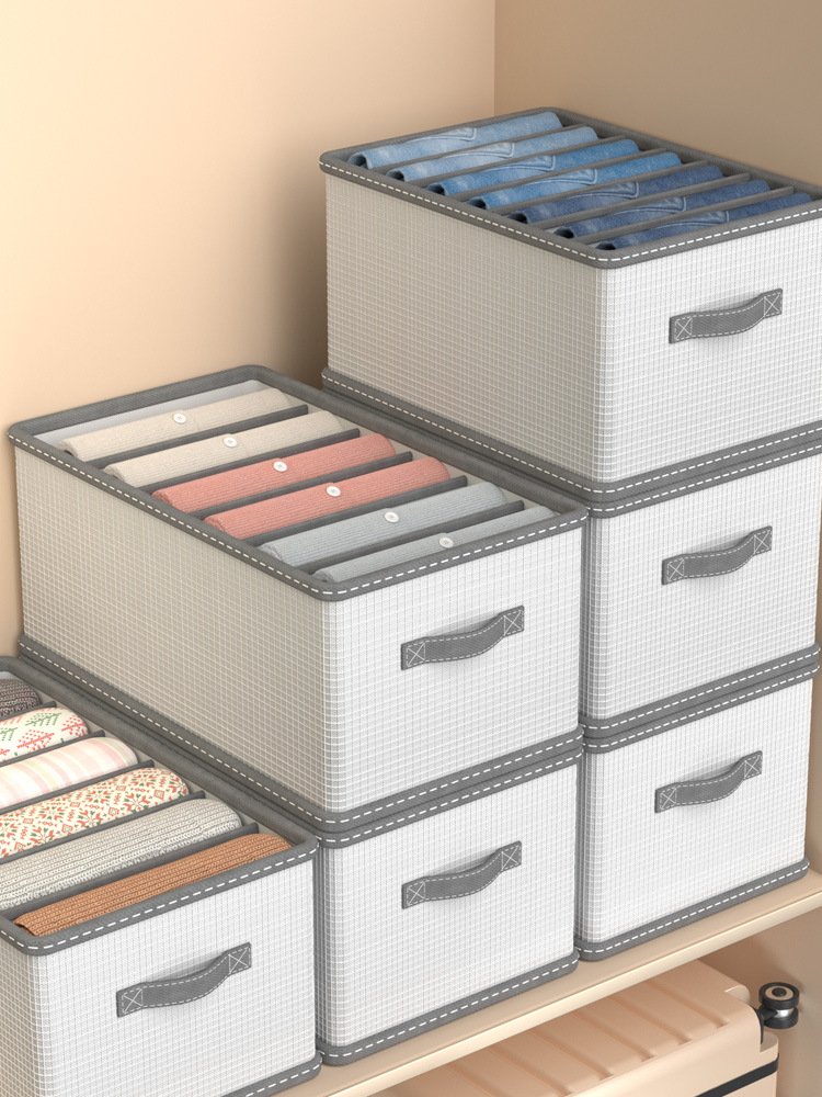 Fabric clothes storage box, home wardrobe storage, large capacity drawer type clothing storage box, foldable storage box