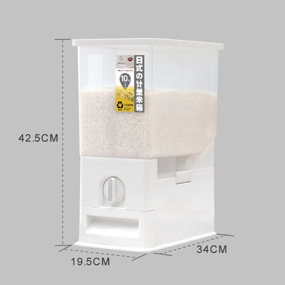 Hot Sale Rice Dispenser One Button Large Capacity Storage Box Grain Dispenser Cereal Food Storage Container