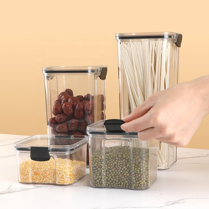 Airtight Plastic Container for Cereal Food Storage Containers Pantry Organizers 1000ml