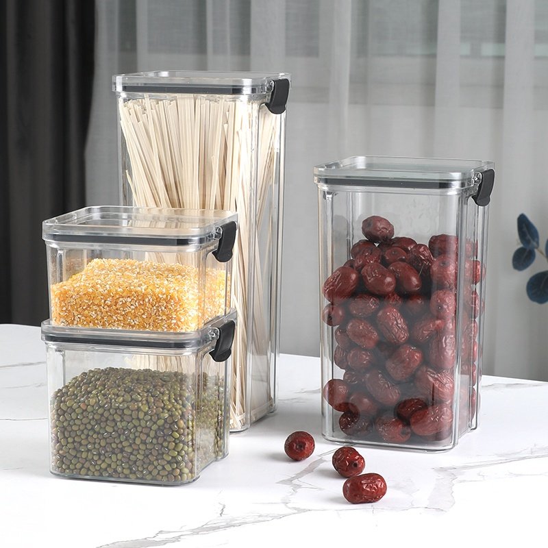 Airtight Plastic Container for Cereal Food Storage Containers Pantry Organizers 1000ml