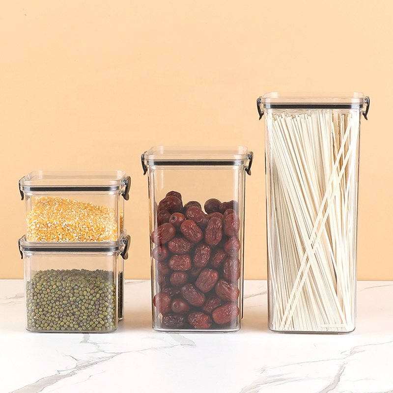 Airtight Plastic Container for Cereal Food Storage Containers Pantry Organizers 1000ml