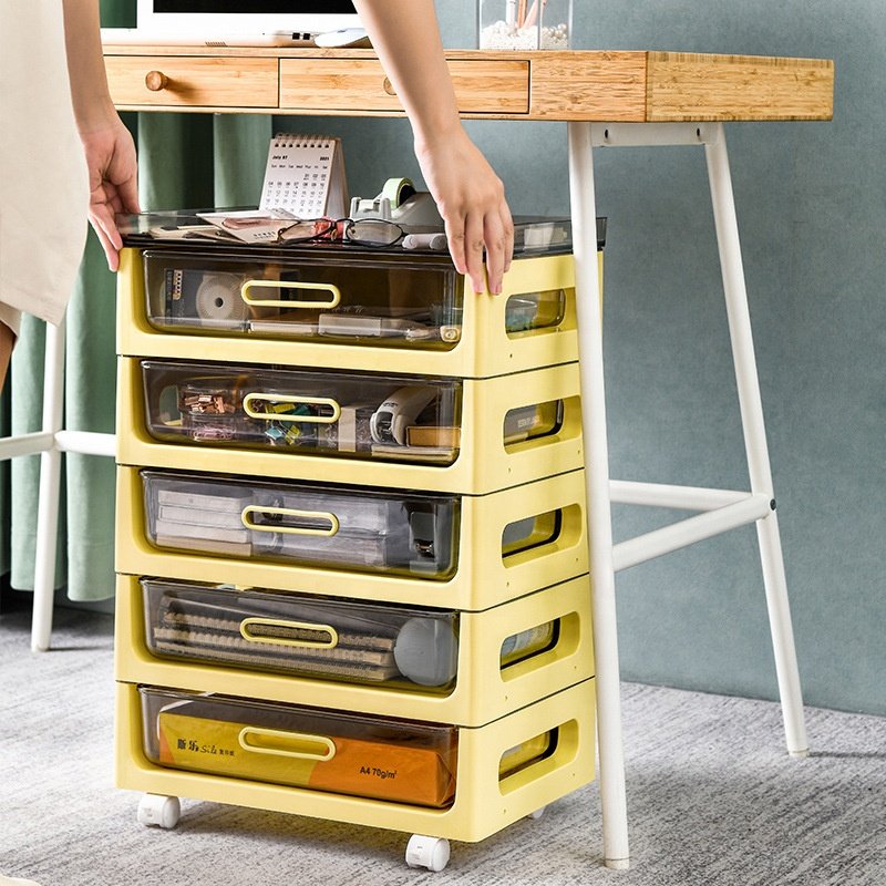 Makeup organizer desktop office storage box cabinet drawer type dustproof cosmetic lipstick plastic for bedroom accessories bins