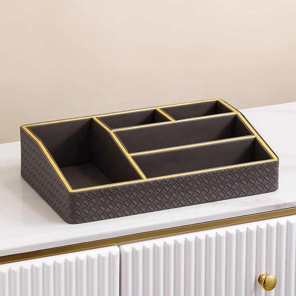 Luxurious Classic Style Leather Jewellery Box Organiser Drawer Storage Cosmetic Storage Box for Dressing Table