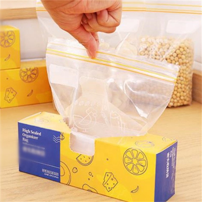 30 Pack Small Size Reclosable Zipper Bag With Expandable Bottom Freezer Slider Food Storage Bag