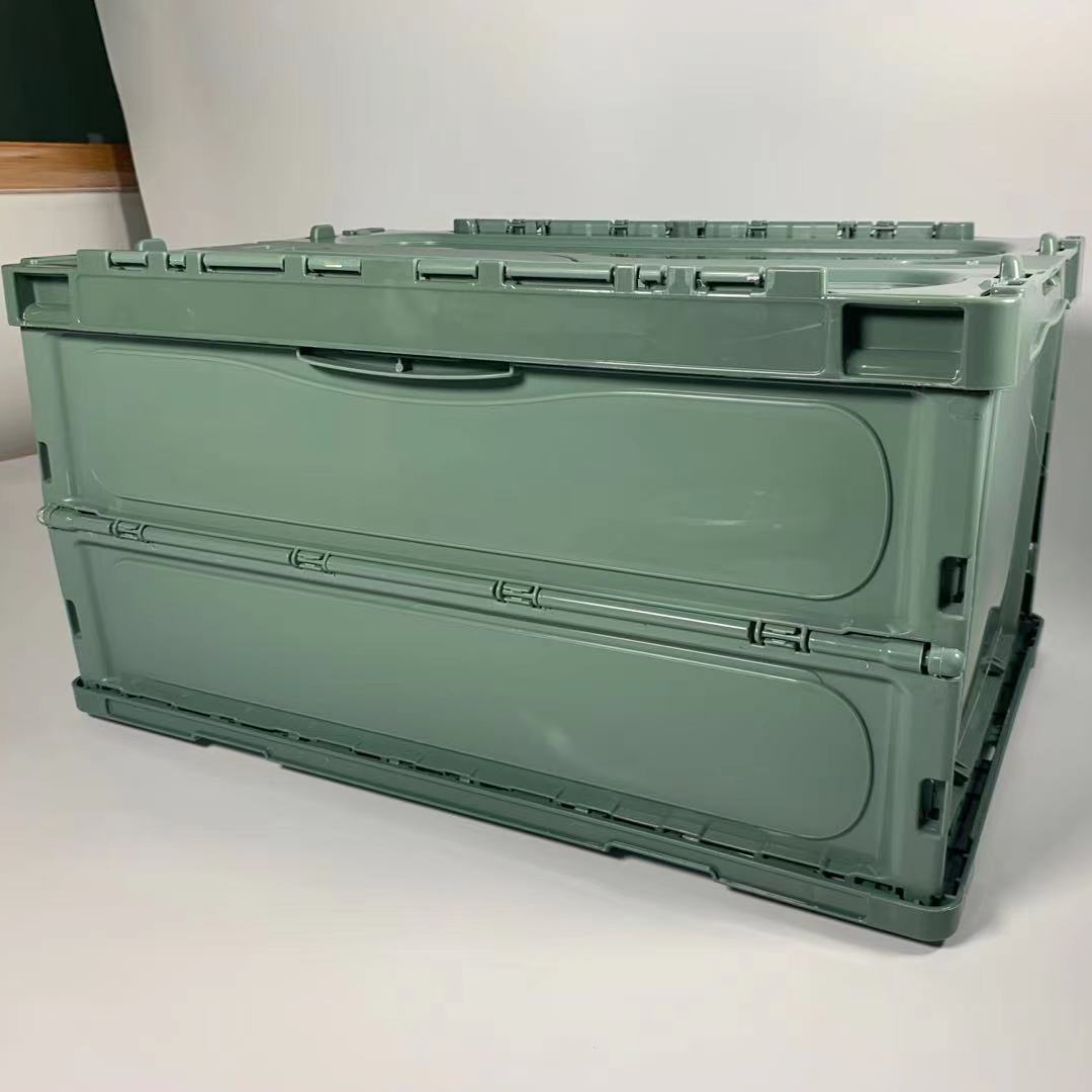 Greenside Space Saving Office folding Storage Bins Car Camping foldable storage box with Wooden Cover